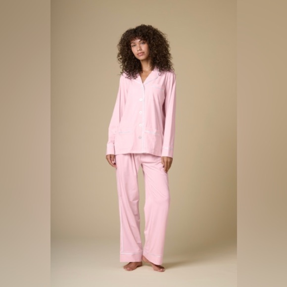 NEW Kip Luxe Stretch Cotton Pajama Set Pink Peony Size Medium NWOT - Picture 1 of 12